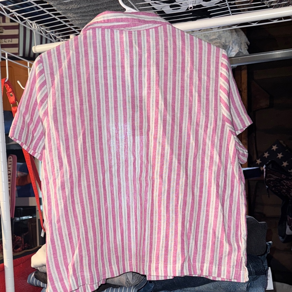 Women's Cropped linen shirt by Universal Thread - Picture 3 of 5